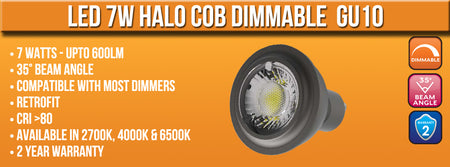 NEW* 7W DIMMABLE GU10 upto 600 lumens