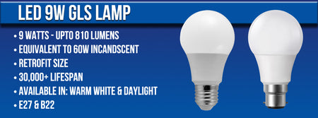 New* Sleek Style GLS Bulb Upto 810 Lumens