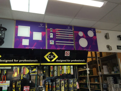 Our new display boards installed at one of our premier stockists!