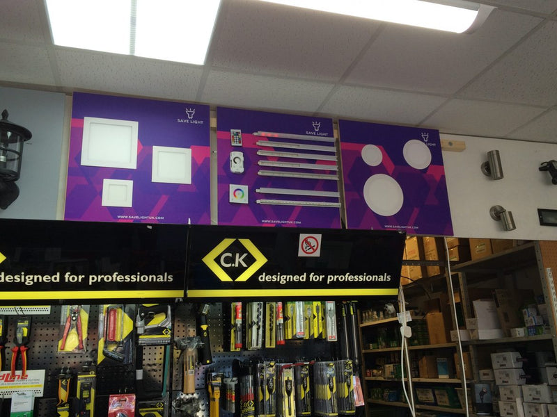 Our new display boards installed at one of our premier stockists!