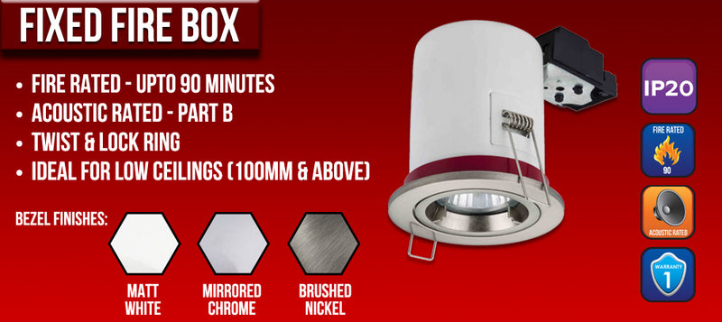 AVAILABLE NOW NEW Range of Fire Rated Downlights!