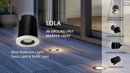 New Arrivals: Outdoors Marker Lights with the 2.5W Lola IP67 In Ground and 3W Ella IP65 Waterproof
