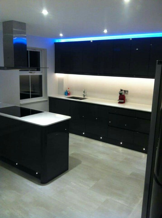 Our Ultra-Bright Neon Flex Strip Installed In A Stylish Modern Kitchen