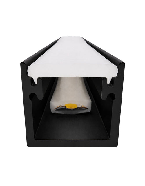 Load image into Gallery viewer, 2 Metres IP65 Walk Over Recessed Profile W20 x D20 Inc End Caps &amp; Diffuser (Aluminium / Black)
