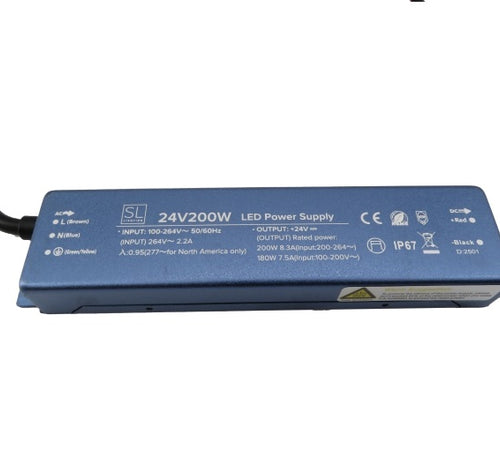 Load image into Gallery viewer, 200W 24V Super Slim IP67 LED Strip Driver
