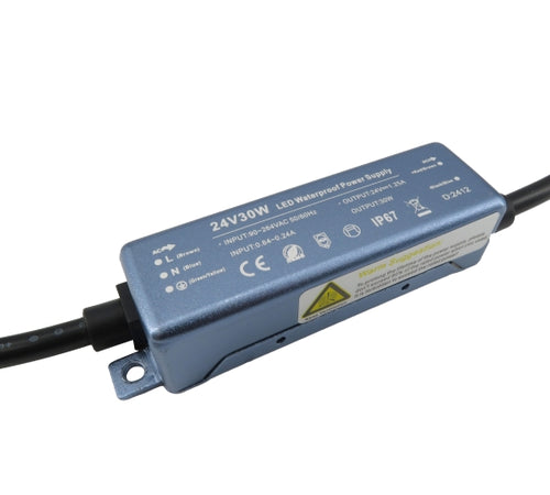 Load image into Gallery viewer, 30W 24V Super Slim IP67 LED Strip Driver
