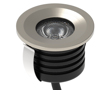 (NEW) 3W Ella IP65 Marker Light / Downlight - White & Brushed Nickel (Driver included)