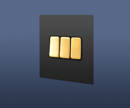 3 GANG 2 WAY ROCKER LIGHT SWITCH