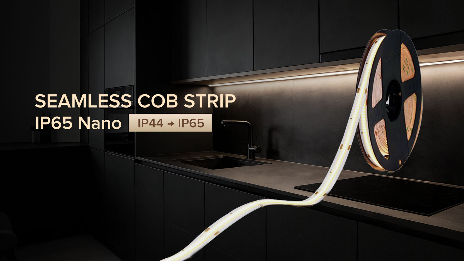 8W COB strip, 4000K Cool White, Continue run up to 20 Meters. 324pcs LED/M, DC24 , 90lm/W, CRI 90, 20M/roll, 10MM PCB, IP44