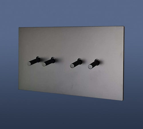 Load image into Gallery viewer, 4 GANG 2 WAY TOGGLE LIGHT SWITCH - MATT BLACK
