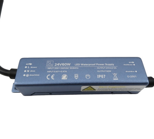 Load image into Gallery viewer, 60W 24V Super Slim IP67 LED Strip Driver
