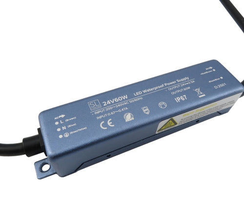 Load image into Gallery viewer, 60W 24V Super Slim IP67 LED Strip Driver
