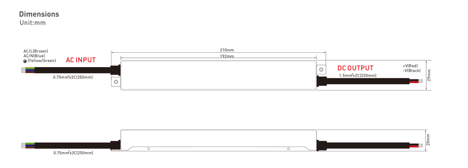 200W 24V Super Slim IP67 LED Strip Driver