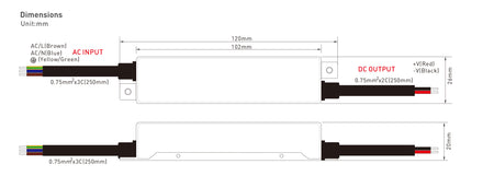 60W 24V Super Slim IP67 LED Strip Driver