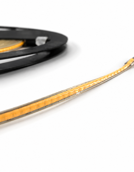 Cut Anywhere Narrow 5mm Nano Coated Indoor Waterproof IP65 COB Strip, 8W/M,5mm Width COB LED Strip, 24V, 528 LEDs/M, 480lm/m, 5mm PCB, 10 Metres/ Reel