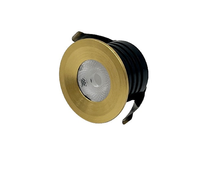 (NEW) 3W Ella Marker Light Brushed Brass / Matt Gold Bezel Only (Fitting sold separately)