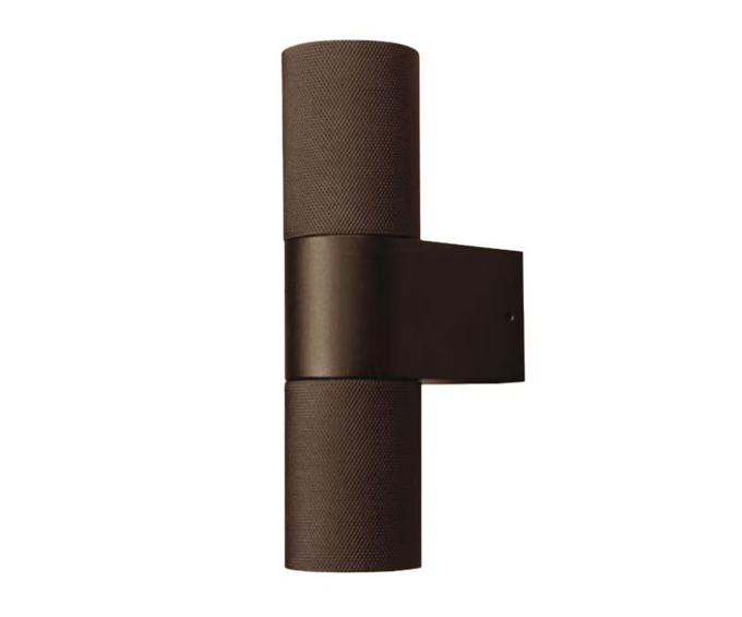 Knurled GU10 UP / Down Wall Light - Black / Bronze / Gold