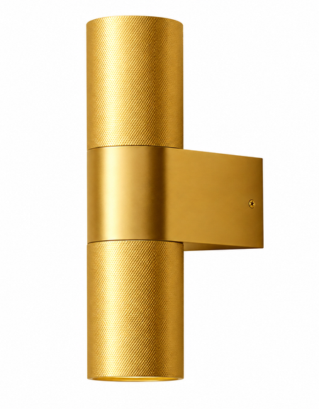 Knurled GU10 UP / Down Wall Light - Black / Bronze / Gold