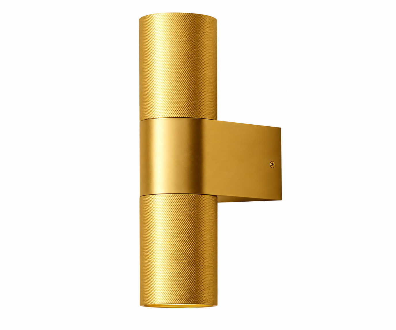 Knurled GU10 UP / Down Wall Light - Black / Bronze / Gold