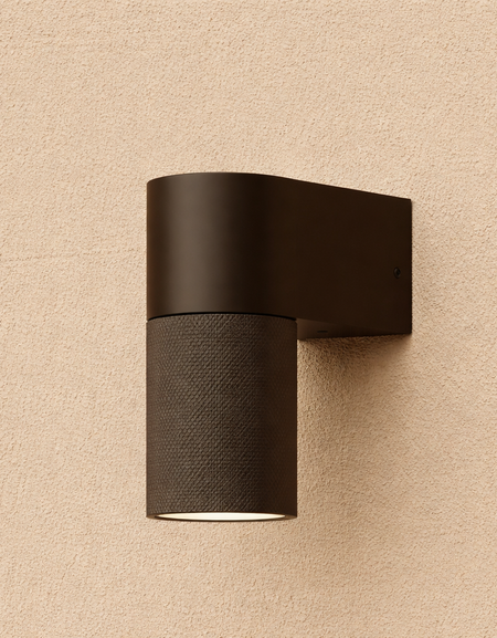 KNURLED Dark Bronze GU10 Down IP44 Indoor/Outdoor Wall Light (NEW)