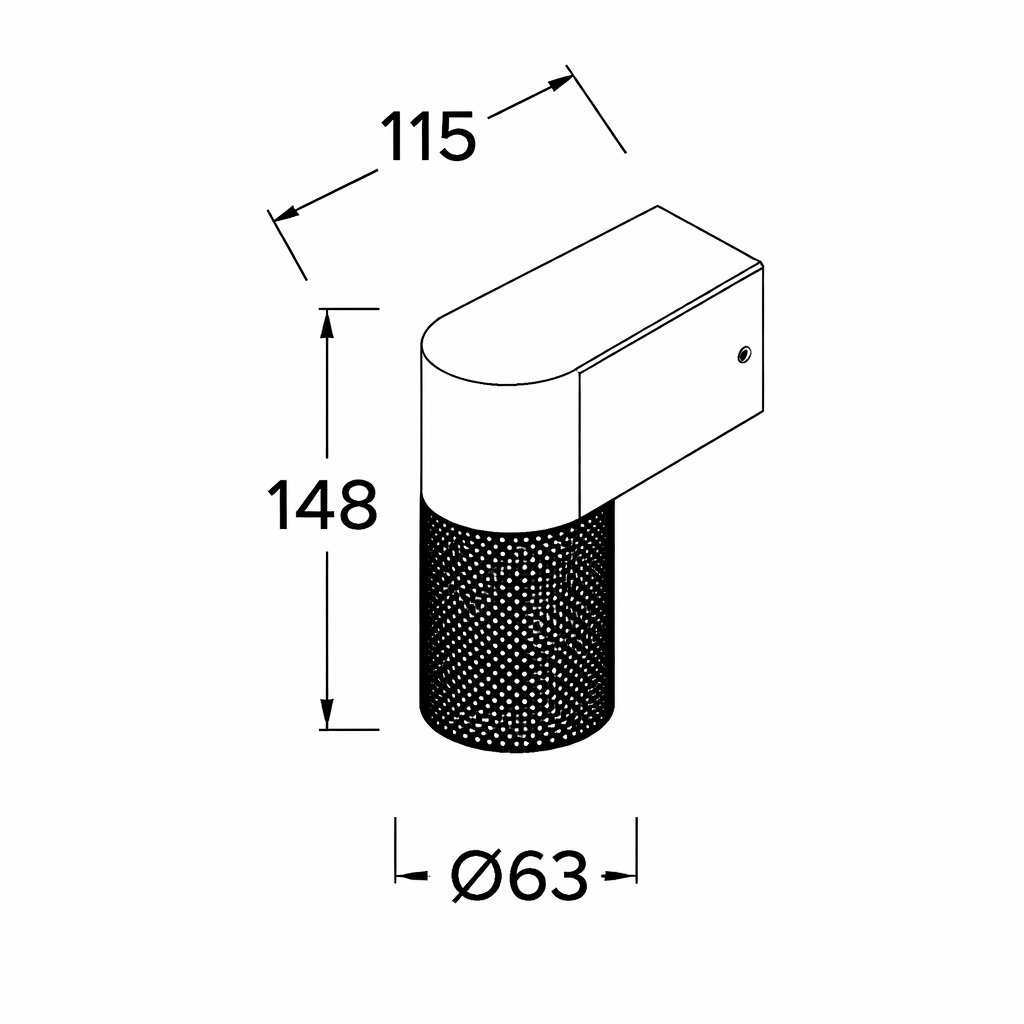 KNURLED Dark Bronze GU10 Down IP44 Indoor/Outdoor Wall Light (NEW)