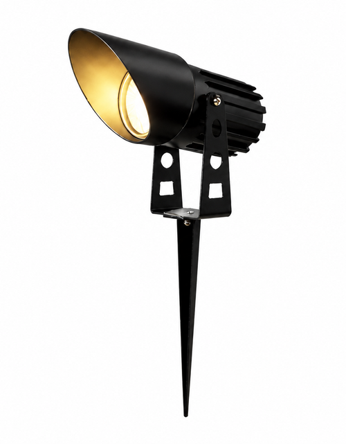 Load image into Gallery viewer, 5W Ground Lawn Light IP65 with Spike &amp; Wall Plate – 3000K / 4500K, 2m Cable (With Anti-Glare Cap)
