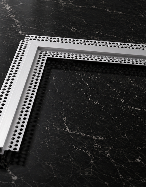 Load image into Gallery viewer, Plaster-In 90° Flat Corner Connector with Diffuser for Trimless 12mm Profile – Silver Finish
