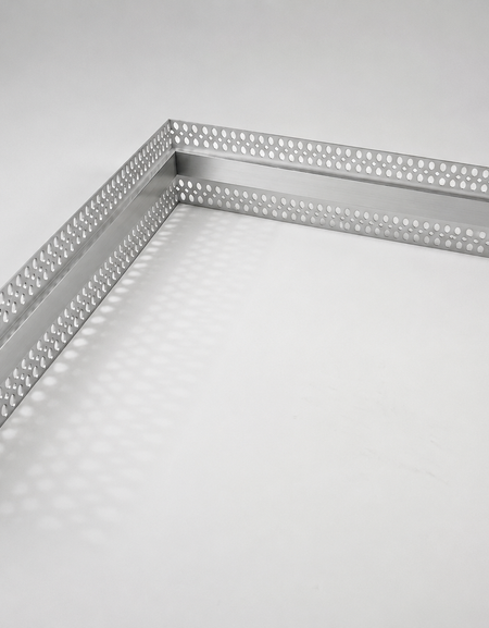 Plaster-In 90° Inner Corner Connector with Diffuser for Trimless 12mm Profile – Silver Finish