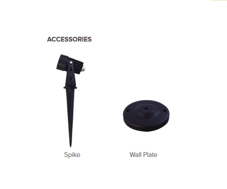 5W Ground Lawn Light IP65 with Spike & Wall Plate – 3000K / 4500K, 2m Cable (With Anti-Glare Cap)