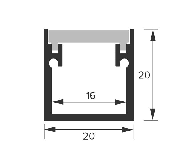 IP65 Surface  Mount Profile