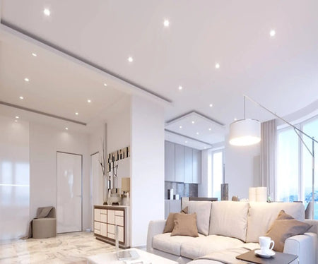 Trimless Fire Rated IP65 Fixed Downlight, GU10 Socket, Material:Iron Dia:φ106x87x37mm  Cut Out:80mm, White Bezel