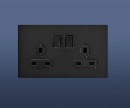 13A MF DOUBLE SWITCH SOCKET