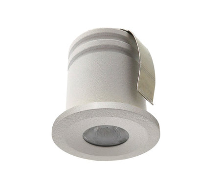 1W Ella IP65 Marker Light / Downlight - White / Brush Nickel (Driver included)