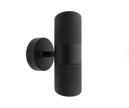Knurled GU10 UP / Down Wall Light - BLACK / GOLD