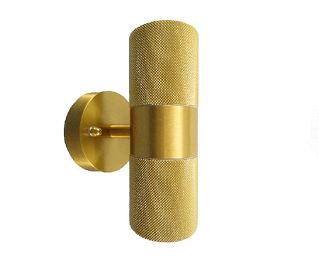 Knurled GU10 UP / Down Wall Light - BLACK / GOLD