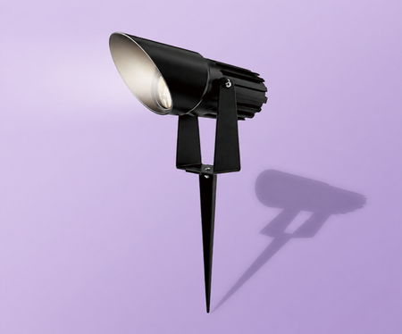 10W Ground Lawn Light IP65 with Spike & Wall Plate 3000K, 3 Meters Cable. With extra Cap