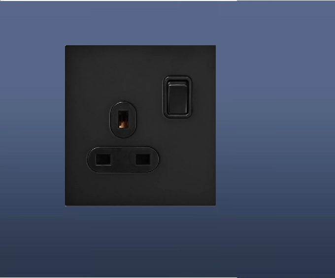 13A MF SINGLE SOCKET - BLACK