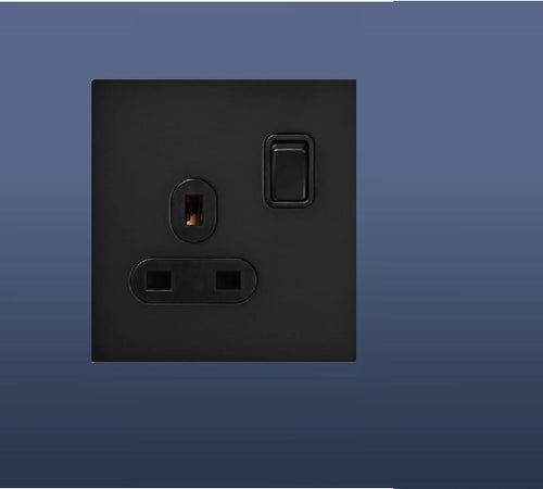 Load image into Gallery viewer, 13A MF SINGLE SOCKET - BLACK
