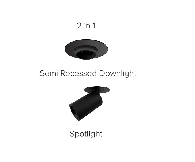 Enzo 5W Recessed Spot/Downlight (Black Finish)