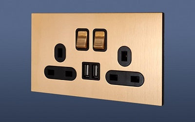 13A MF DOUBLE SWITCH SOCKET WITH USB