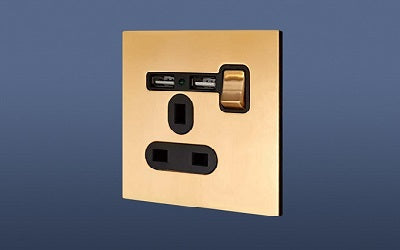 13A MF SINGLE SWITCH SOCKET WITH USB